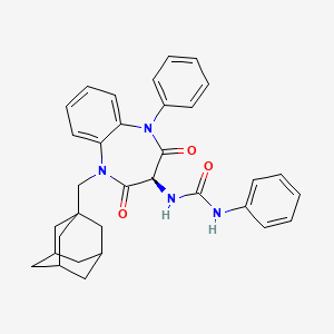 1-[(3S)-1-(1-adamantylmethyl)-2,4-dioxo-5-phenyl-1,5-benzodiazepin-3-yl]-3-phenylurea