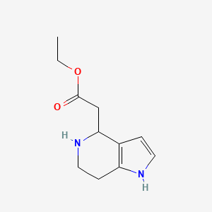 (4,5,6,7-Tetrahydro-1H-pyrrolo[3,2-c]pyridin-4-yl)-acetic acid ethyl ester