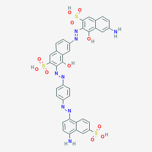 6-Amino-3-((7-((4-((4-amino-6-sulfo-1-naphthyl)diazenyl)phenyl)diazenyl)-8-hydroxy-6-sulfo-2-naphthyl)diazenyl)-4-hydroxy-2-naphthalenesulfonic acid