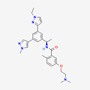 5-[2-(dimethylamino)ethoxy]-N-[(1R)-1-[3-(1-ethylpyrazol-3-yl)-5-(1-methylpyrazol-4-yl)phenyl]ethyl]-2-methylbenzamide