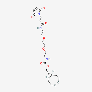 molecular formula C24H33N3O7 B15137206 BCN-exo-PEG2-maleimide 