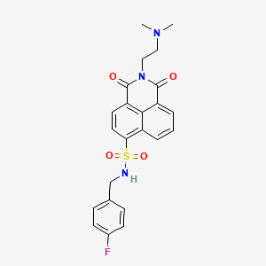 2-[2-(dimethylamino)ethyl]-N-[(4-fluorophenyl)methyl]-1,3-dioxobenzo[de]isoquinoline-6-sulfonamide