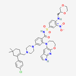 4-[4-[[2-(4-chlorophenyl)-4,4-dimethylcyclohexen-1-yl]methyl]piperazin-1-yl]-N-[4-[[(2R)-1,4-dioxan-2-yl]methylamino]-3-nitrophenyl]sulfonyl-2-(14-oxa-2,4,10-triazatricyclo[7.5.0.03,7]tetradeca-1(9),2,5,7-tetraen-10-yl)benzamide