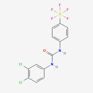 1-(3,4-Dichlorophenyl)-3-[4-(pentafluoro-lambda6-sulfanyl)phenyl]urea