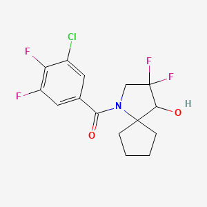 (3-Chloro-4,5-difluorophenyl)-(3,3-difluoro-4-hydroxy-1-azaspiro[4.4]nonan-1-yl)methanone