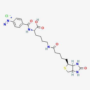 molecular formula C23H31ClN6O5S B15137356 p-Diazobenzoyl-biocytin (chloride) 