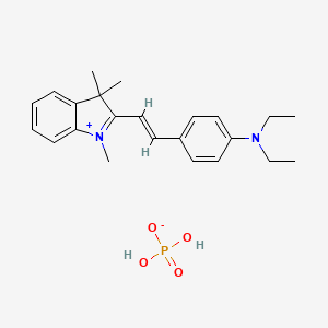 N,N-diethyl-4-[(E)-2-(1,3,3-trimethylindol-1-ium-2-yl)ethenyl]aniline;dihydrogen phosphate