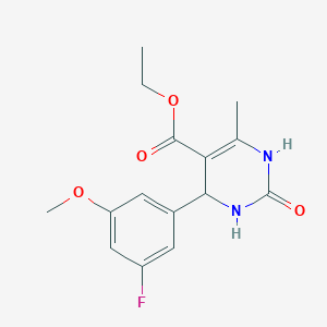 Ethyl 4-(5-fluoro-3-methoxyphenyl)-6-methyl-2-oxo-1,2,3,4-tetrahydropyrimidine-5-carboxylate