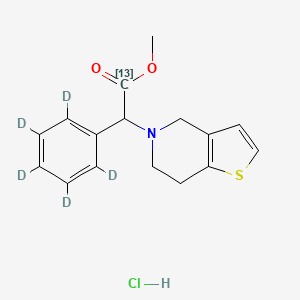 molecular formula C16H18ClNO2S B15137416 Clopidogrel-13C,d5 (hydrochloride) 