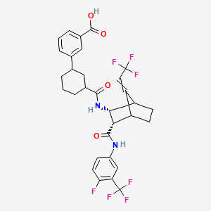 molecular formula C31H29F7N2O4 B15137488 RXFP1 receptor agonist-1 