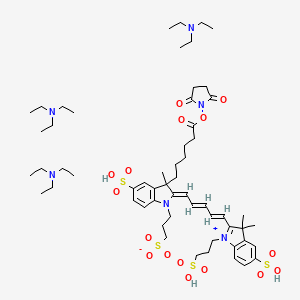 molecular formula C58H94N6O16S4 B15137587 AF647-NHS ester (triTEA) 