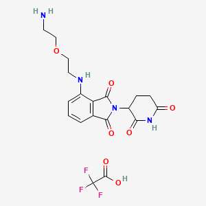 molecular formula C19H21F3N4O7 B15137589 Thalidomide-4-NH-PEG1-NH2 TFA 