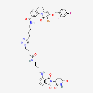 molecular formula C48H50BrF2N9O8 B15137611 PROTAC NR-7h 