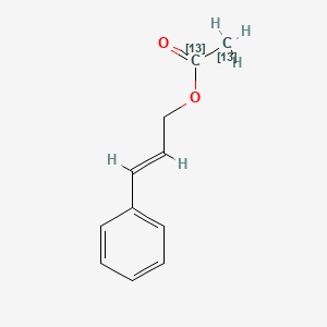 molecular formula C11H12O2 B15137645 Cinnamyl acetate-13C2 