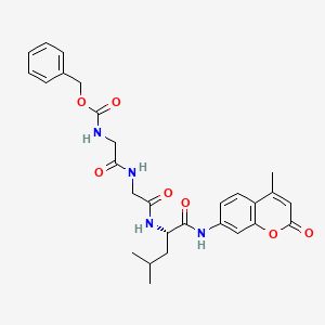 molecular formula C28H32N4O7 B15137646 Z-Gly-gly-leu-amc 