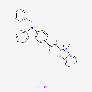 2-[(E)-2-(9-benzylcarbazol-3-yl)ethenyl]-3-methyl-1,3-benzoselenazol-3-ium;iodide