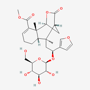 methyl (1S,2R,7S,8S,9R)-8-[(2S)-2-(furan-3-yl)-2-[(2R,3R,4S,5S,6R)-3,4,5-trihydroxy-6-(hydroxymethyl)oxan-2-yl]oxyethyl]-2,8-dimethyl-10-oxo-11-oxatricyclo[7.2.1.02,7]dodec-3-ene-3-carboxylate