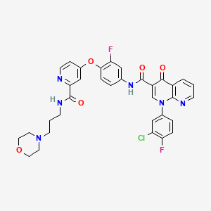 molecular formula C34H29ClF2N6O5 B15137786 Antitumor agent-111 