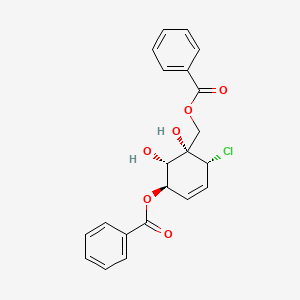 molecular formula C21H19ClO6 B15137805 [(1S,2R,5R,6S)-5-benzoyloxy-2-chloro-1,6-dihydroxycyclohex-3-en-1-yl]methyl benzoate 