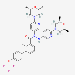 molecular formula C37H41F3N6O4 B15137869 N-6-[rel-(2R,6S)-2,6-Dimethyl-4-morpholinyl]-3-pyridinamine-Sonidegib-d8 