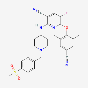 molecular formula C28H28FN5O3S B15137912 HIV-1 inhibitor-59 