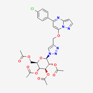 molecular formula C29H29ClN6O10 B15137917 Anticancer agent 185 