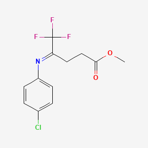 molecular formula C12H11ClF3NO2 B1513792 Methyl 4-(4-chlorophenylimino)-5,5,5-trifluoropentanoate 