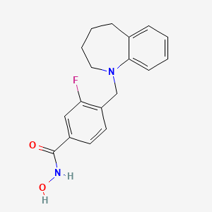 molecular formula C18H19FN2O2 B15137978 3-fluoro-N-hydroxy-4-(2,3,4,5-tetrahydro-1-benzazepin-1-ylmethyl)benzamide 