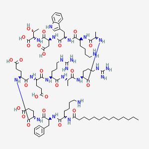 molecular formula C87H138N22O24 B15137997 Integrin signaling inhibitor, mP13 