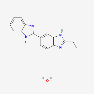 4-Methyl-6-(1-methyl-1H-benzimidazol-2-yl)-2-propyl-1H-benzimidazole monohydrate