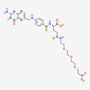 molecular formula C28H36N8O10 B15138096 Folate-PEG3-C2-acid 