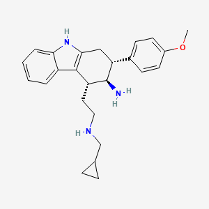 molecular formula C25H31N3O B15138103 (2R,3R,4R)-4-[2-(cyclopropylmethylamino)ethyl]-2-(4-methoxyphenyl)-2,3,4,9-tetrahydro-1H-carbazol-3-amine 