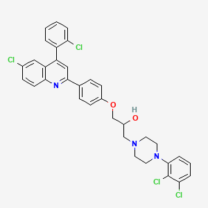 molecular formula C34H29Cl4N3O2 B15138111 Antileishmanial agent-24 