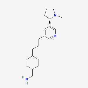 molecular formula C20H33N3 B15138116 [4-[3-[5-[(2S)-1-methylpyrrolidin-2-yl]pyridin-3-yl]propyl]cyclohexyl]methanamine 