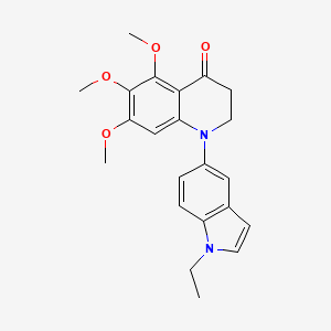 molecular formula C22H24N2O4 B15138122 Tubulin polymerization-IN-55 