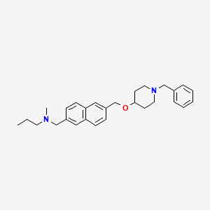 molecular formula C28H36N2O B15138127 N-[[6-[(1-benzylpiperidin-4-yl)oxymethyl]naphthalen-2-yl]methyl]-N-methylpropan-1-amine 