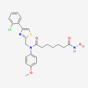 N'-[[4-(2-chlorophenyl)-1,3-thiazol-2-yl]methyl]-N-hydroxy-N'-(4-methoxyphenyl)heptanediamide