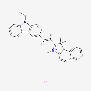 2-[(E)-2-(9-ethylcarbazol-3-yl)ethenyl]-1,1,3-trimethylbenzo[e]indol-3-ium;iodide