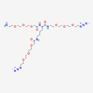 molecular formula C30H58N10O12 B15138187 Amine-PEG3-Lys(PEG3-N3)-PEG3-N3 