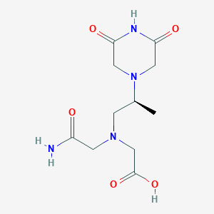 molecular formula C11H18N4O5 B151382 N-(2-氨基-2-氧代乙基)-N-[(2S)-2-(3,5-二氧代-1-哌嗪基)丙基]-甘氨酸 CAS No. 120418-76-0