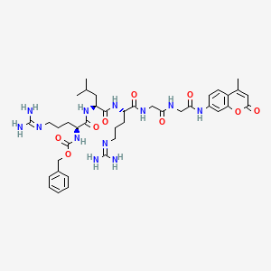 molecular formula C40H56N12O9 B15138243 Z-Arg-Leu-Arg-Gly-Gly-AMC 