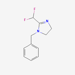 molecular formula C11H12F2N2 B1513825 1-Benzyl-2-(difluoromethyl)-4,5-dihydro-1H-imidazole 