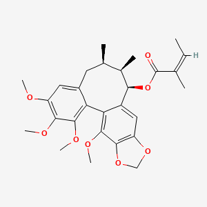 [(9R,10R,11R)-3,4,5,19-tetramethoxy-9,10-dimethyl-15,17-dioxatetracyclo[10.7.0.02,7.014,18]nonadeca-1(19),2,4,6,12,14(18)-hexaen-11-yl] (Z)-2-methylbut-2-enoate