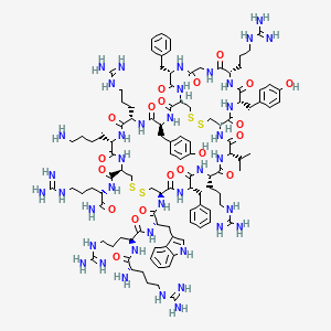 molecular formula C108H161N39O20S4 B15138330 NH2-Arg-Arg-Trp-Cys(x2)-Phe-Arg-Val-Cys(x1)-Tyr-Arg-Gly-Phe-Cys(x1)-Tyr-Arg-Lys-Cys(x2)-Arg-NH2 