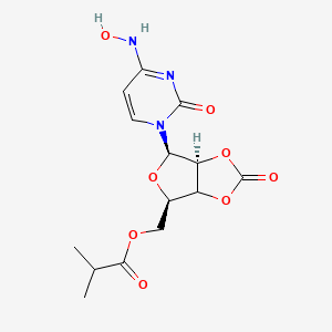 [(3aS,4R,6R)-4-[4-(hydroxyamino)-2-oxopyrimidin-1-yl]-2-oxo-3a,4,6,6a-tetrahydrofuro[3,4-d][1,3]dioxol-6-yl]methyl 2-methylpropanoate