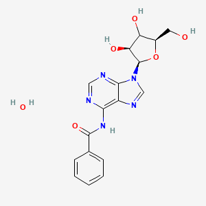 molecular formula C17H19N5O6 B15138373 N6-Benzoyl-9-|A-D-arabinofuranosyladenine (hydrate) 