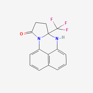 molecular formula C15H11F3N2O B1513838 7a-(Trifluoromethyl)-8,9-dihydro-7H-pyrrolo[1,2-a]perimidin-10(7aH)-one 