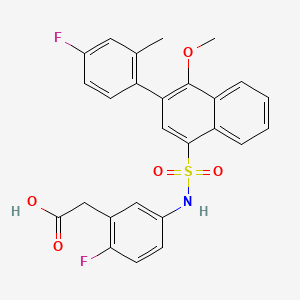 molecular formula C26H21F2NO5S B15138380 Fabp4/5-IN-4 