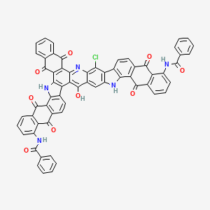 N-(9-benzamido-32-chloro-52-hydroxy-7,14,20,27,38,45-hexaoxo-17,30,48-triazatridecacyclo[27.23.0.02,18.03,16.06,15.08,13.019,28.021,26.031,51.033,49.034,47.037,46.039,44]dopentaconta-1(52),2(18),3(16),4,6(15),8(13),9,11,19(28),21,23,25,29,31,33(49),34(47),35,37(46),39(44),40,42,50-docosaen-40-yl)benzamide