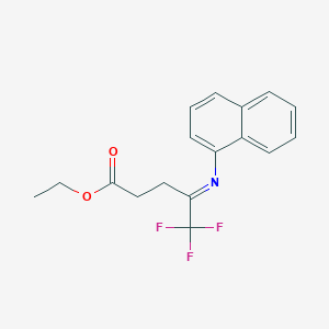 molecular formula C17H16F3NO2 B1513840 Ethyl 5,5,5-trifluoro-4-(naphthalen-1-ylimino)pentanoate 